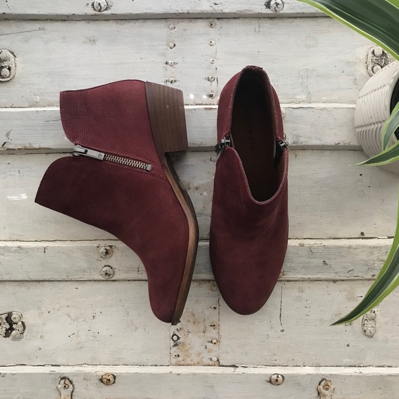 Lucky Brand Shoes - Lucky Brand Basel burgundy ankle booties